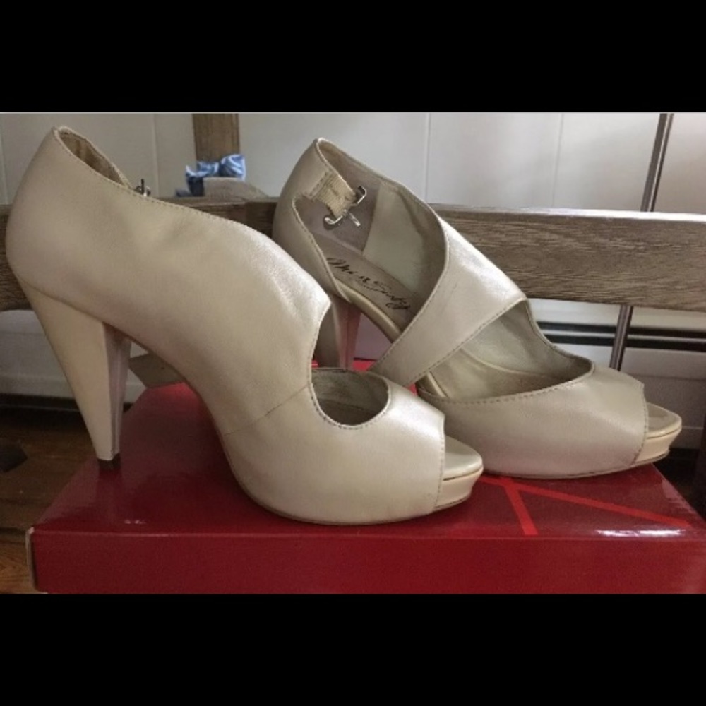 Miss Sixty Leather Baked Milk Beige Shoes